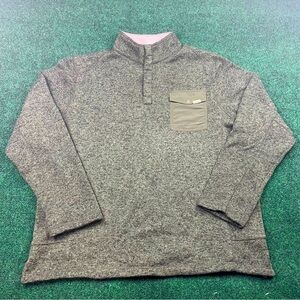 Woolrich Mens Quarter Snap Fleece Lined Pullover Jacket Sweater Green Size XXL